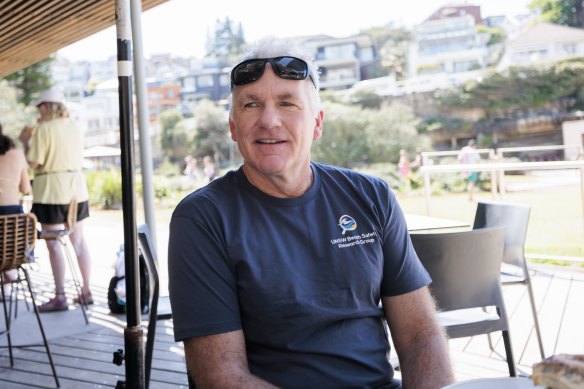 Lunch with Rob Brander, known as Dr Rip,  at the Tamarama Kiosk. Rob has a new book coming out about dangers on our beaches.