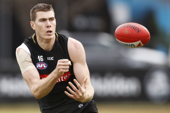 Mason Cox will miss for the Pies on Thursday night.