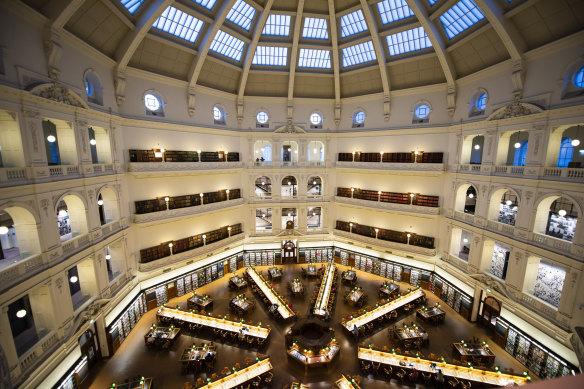 Where in Melbourne can you find this domed reading room?