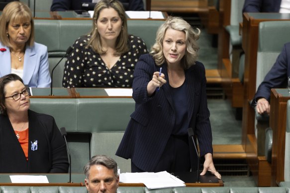 Minister for Home Affairs and Cyber Security Clare O’Neil during question time on Thursday.