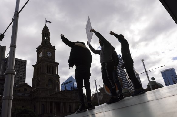 The protest in Sydney attracted a diverse and large crowd. 