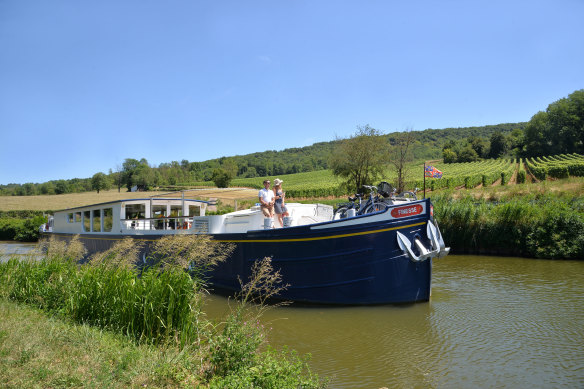 The height of slow travel ... luxury canal barge the Finesse.