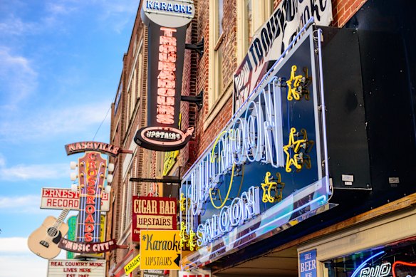 Nashville’s famous for its numerous country music entertainment venues.
