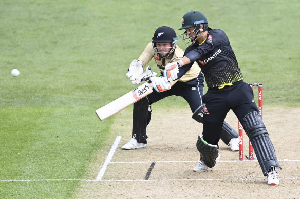 Josh Philippe made 45 off 32 balls in Australia’s four-run loss to New Zealand.