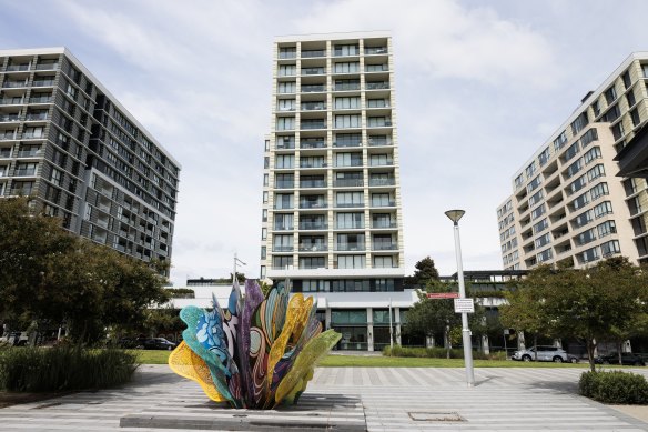 The apartment block complex at 23 Halifax Street, Macquarie Park.