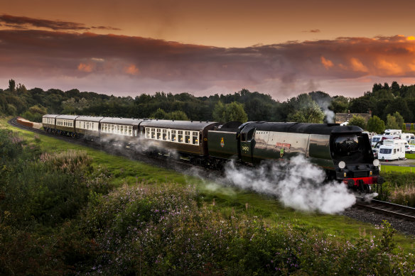 Carving through the countryside.
