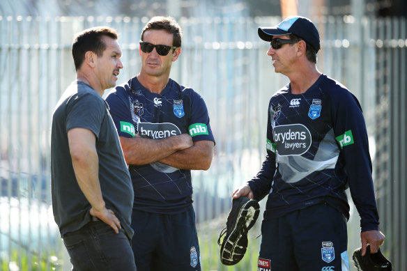 This is about as close as you’ll see Andrew and Matty Johns together at the moment.