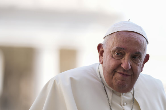 Pope Francis at the Vatican on Wednesday.