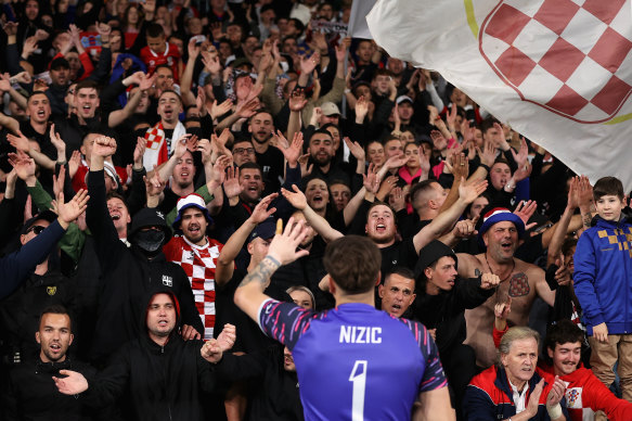 Goalkeeper Danijel Nizic thanks Sydney United 58 fans after their Australia Cup final loss.