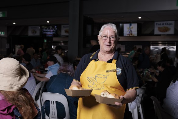 CWA state president Joy Beames at the Royal Easter Show tea room in 2023.