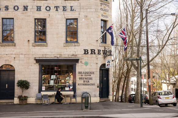 Australia’s oldest brewery hotel, The Lord Nelson, at The Rocks. 