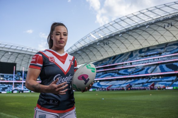 Ready to make history: Isabelle Kelly at the Allianz Stadium on Thursday.
