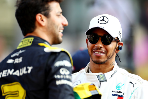Daniel Ricciardo was full of praise for Mercedes rival Lewis Hamilton.