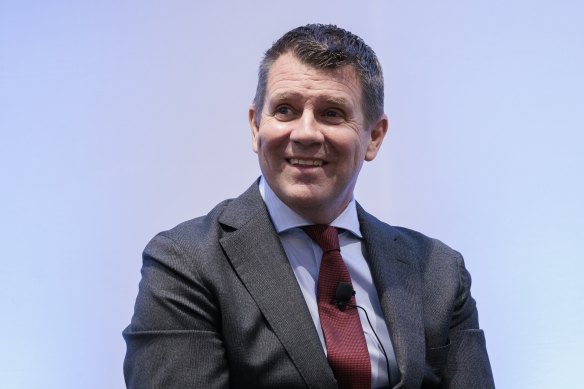 Former premier Mike Baird, pictured here in 2022, appeared at a pre-election function on Wednesday night.