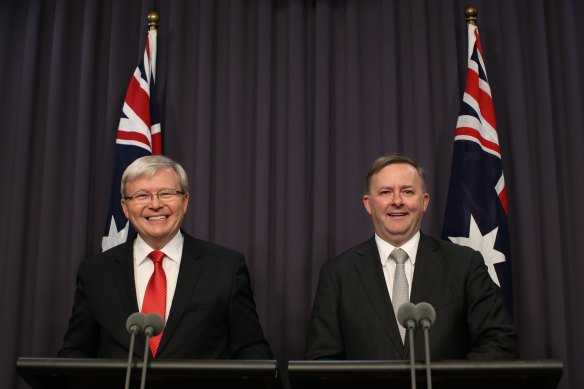 Tactical changes: Prime Minister Kevin Rudd and Deputy Prime Minister Anthony Albanese in July 2013.