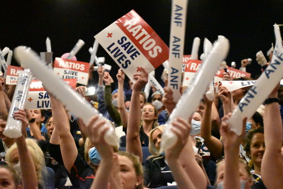 The Australian Nursing Federation voted to organise escalating industrial action at Wednesday’s meeting.