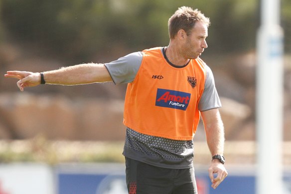 Ben Rutten directs a training session. 