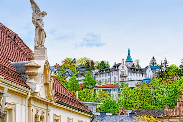 The cost of visiting attractions like Baden-Baden in Germany (pictured) is going up for Australians: 