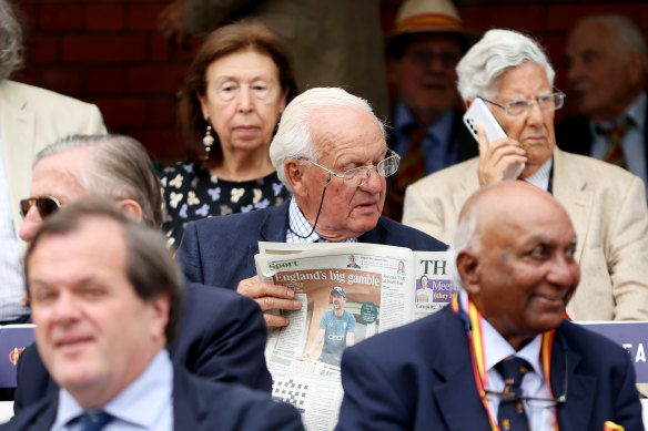 MCC members in the Lords pavilion. 