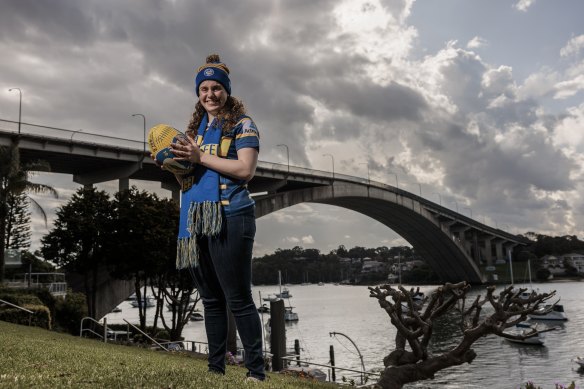 Mary Konstantoupolos on the banks of the Parramatta River this week.