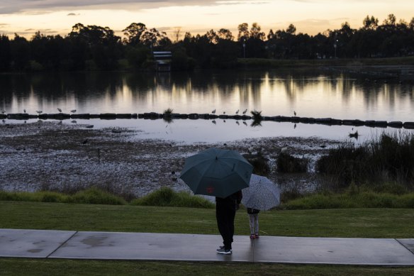 Social distancing is easy at Prospect Reservoir in Wetherill Park.