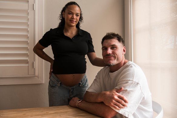 Angus and Chloe Crichton are expecting their first child, a boy, in the next few weeks.