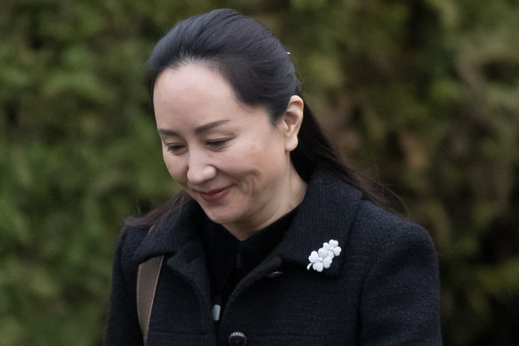 Meng Wanzhou, chief financial officer of Huawei, leaves her home for an extradition hearing at the Supreme Court in Vancouver, Canada.