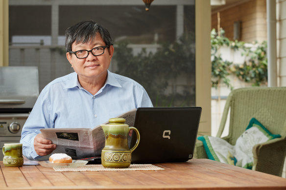 Son Chhay at home in Adelaide in 2015.