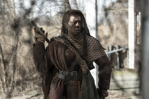 Danai Gurira as Michonne in <i>The Walking Dead: The Ones Who Live</i>.