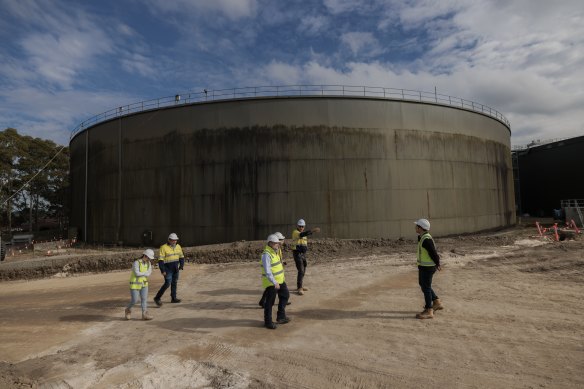 The new pumping station will eventually add an extra 115 megalitres of reservoir capacity to western Sydney.