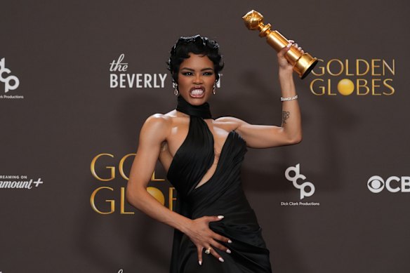 Teyana Taylor levou para casa o primeiro Globo de Ouro por Battle After Battle.