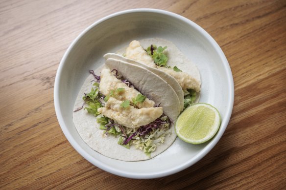 School Whiting Tacos at Bathers Coogee.