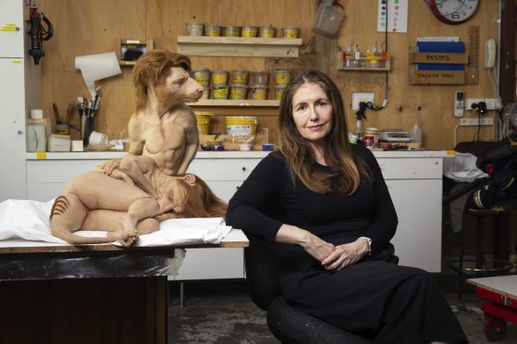Artist Patricia Piccinini in her Melbourne studio.