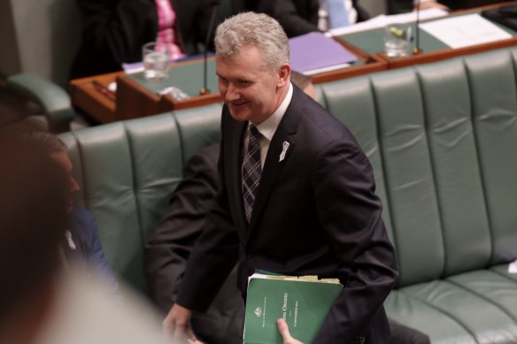 Tony Burke, then-manager of opposition business, is ejected from the House by speaker Bronwyn Bishop during question time in 2014.  