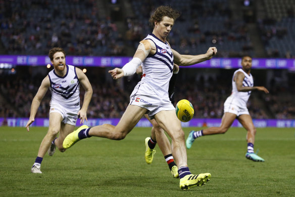 Nat Fyfe was dominant in the first half.