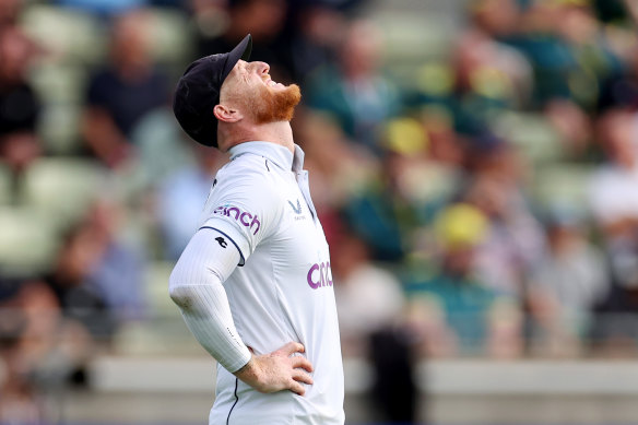 The taste of defeat: England captain Ben Stokes.