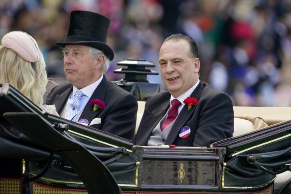 Australian Rugby League chairman Peter V’landys in the royal procession at Ascot.