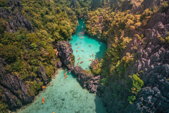 El Nido… a pristine marine reserve with 45 limestone islands.