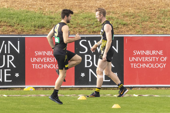 Richmond's Trent Cotchin is coming back from a hamstring injury.