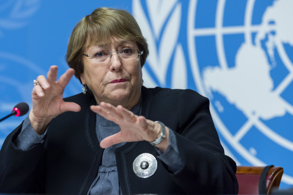UN human rights chief Michelle Bachelet.