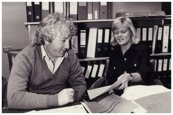 Bill Kelty and Iola Mathews launching the Action Program for Women Workers in October 1984.