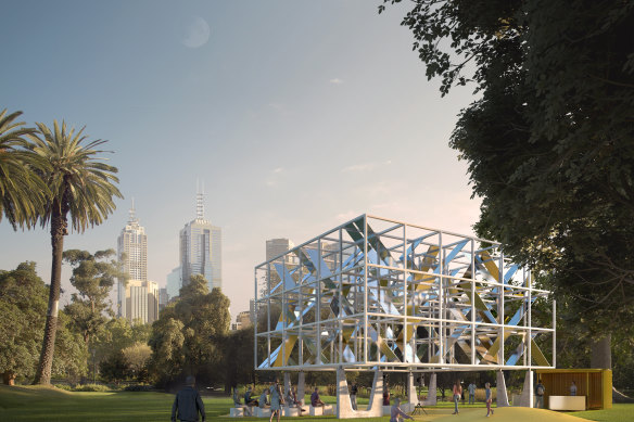 The design for this year’s ‘Lightcatcher’ MPavilion designed by Venetian architects, MAP studio.