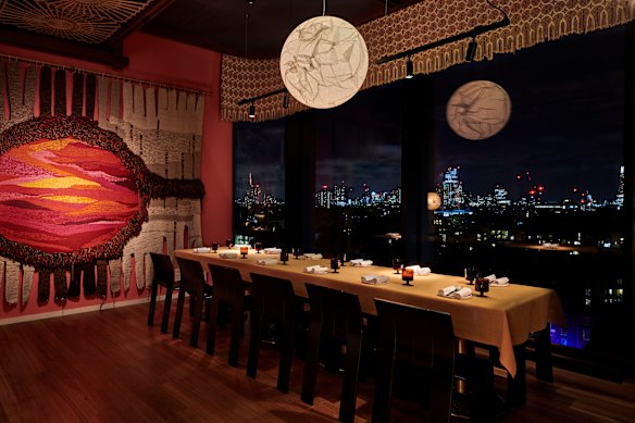 Dining with a view at Decimo in London.