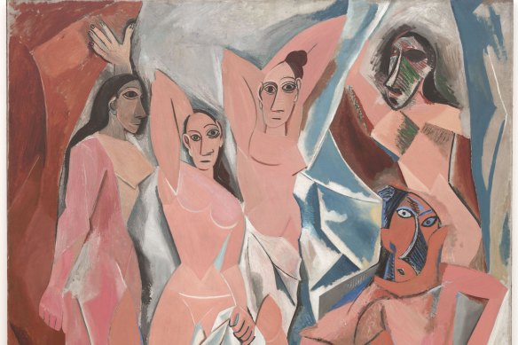 Picasso’s early cubist work ‘Les Demoiselles d’Avignon’ was sketched many times and painted in oil in 1907 when he was 25.