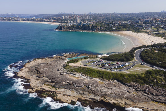 Looking down on Freshwater Beach.