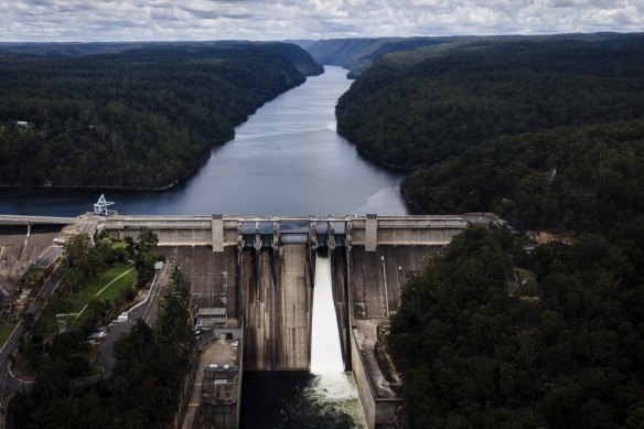 Warragamba Dam has begun to spill after Lake Burragorang reached almost 98 per cent capacity. 