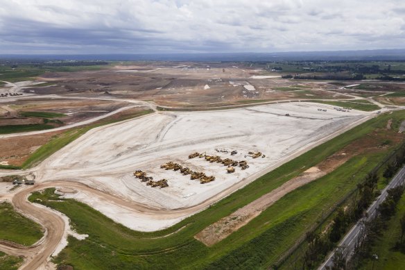 The rail line is due to be completed in time for the opening of Western Sydney Airport in 2026.