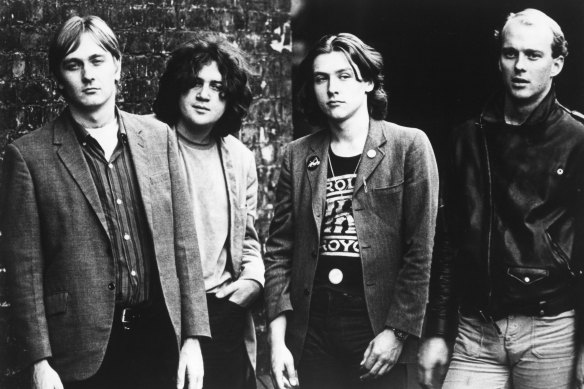 Ed Kuepper, left, with fellow members of the Saints, circa 1977. 