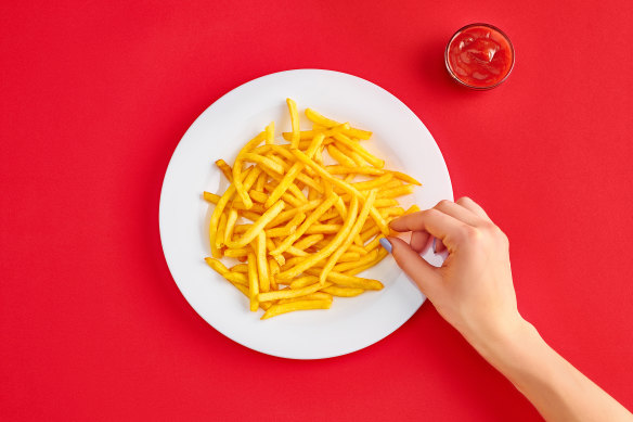 French fries, or chips, are high in saturated fat, and deep-frying creates harmful compounds.
