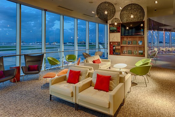 Amex Centurion Lounge, Miami. The American Express Platinum card  grants entry to 1550-plus lounges around the world.  